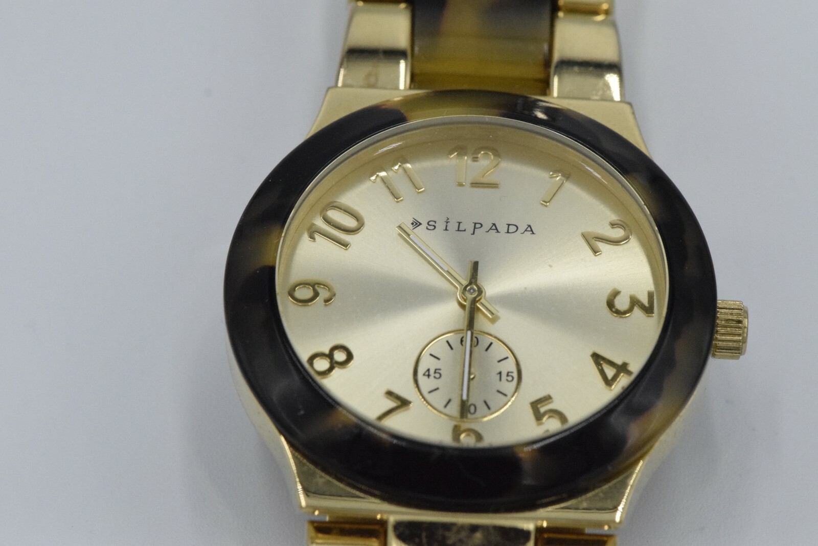 Silpada «Timeless Tortoise» Resin Stainless Steel Gold Watch KRT0016