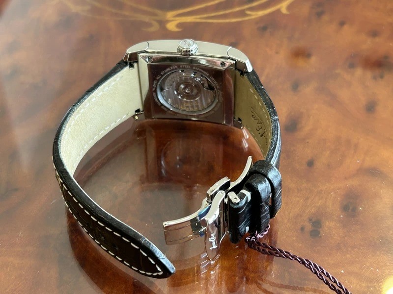 Jean d’Eve Quarta Automatic 927051NAAAK Retrograde Mens Watch Black Leather Box
