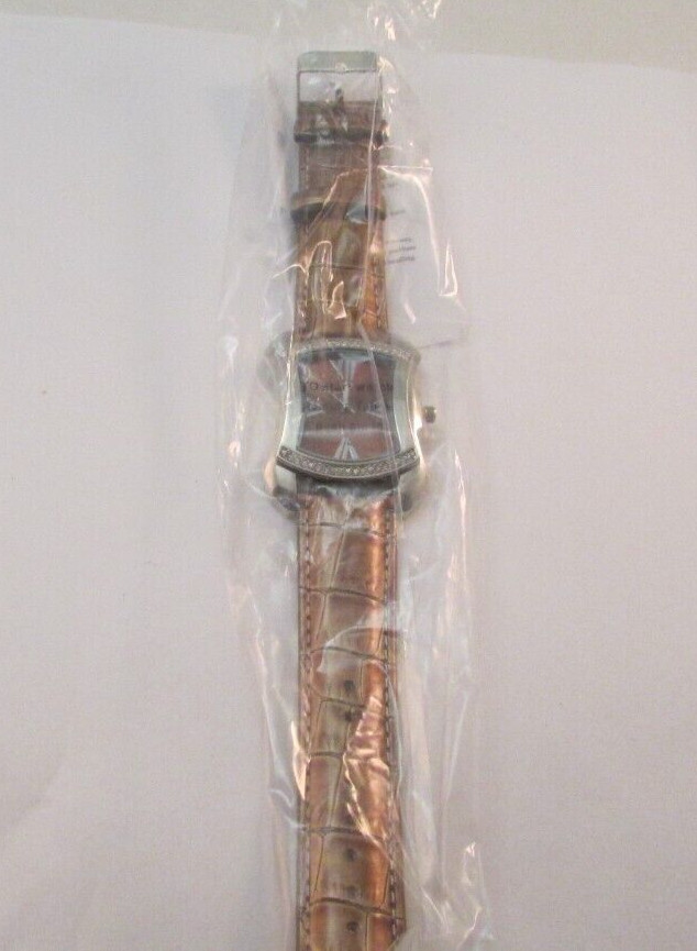 Burgi Rhinestone Stainless Quartz Watch Ladies BTV011 Copper Bronze Face & Band
