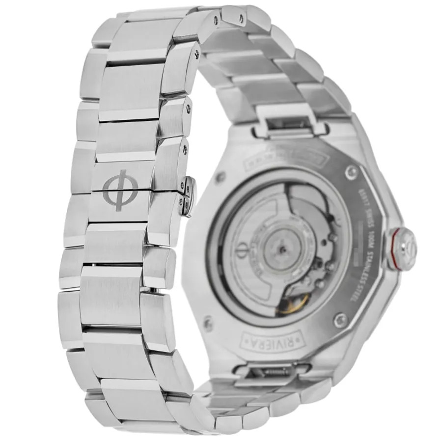 New Baume & Mercier Riviera GMT Automatic Silver Dial Steel Men’s Watch 10658