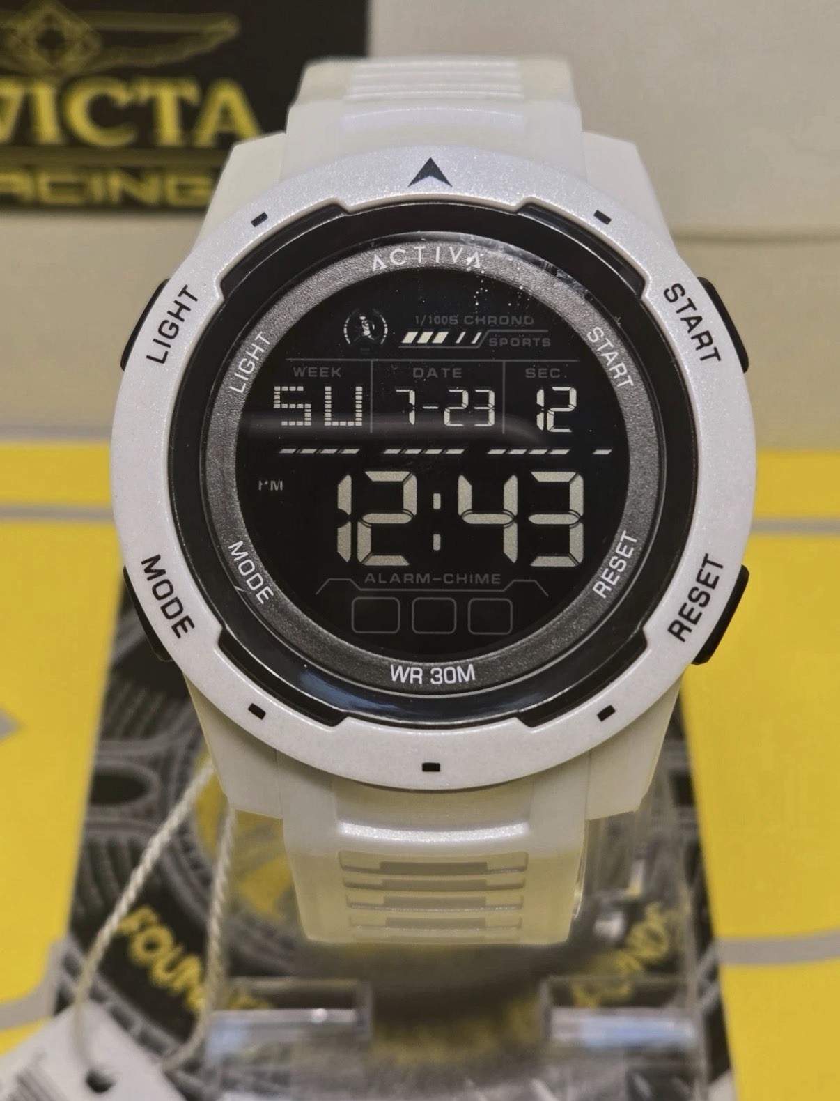 Invicta X Activa Men’s Multifunction Digital Watch 45mm White New! SHARP!!