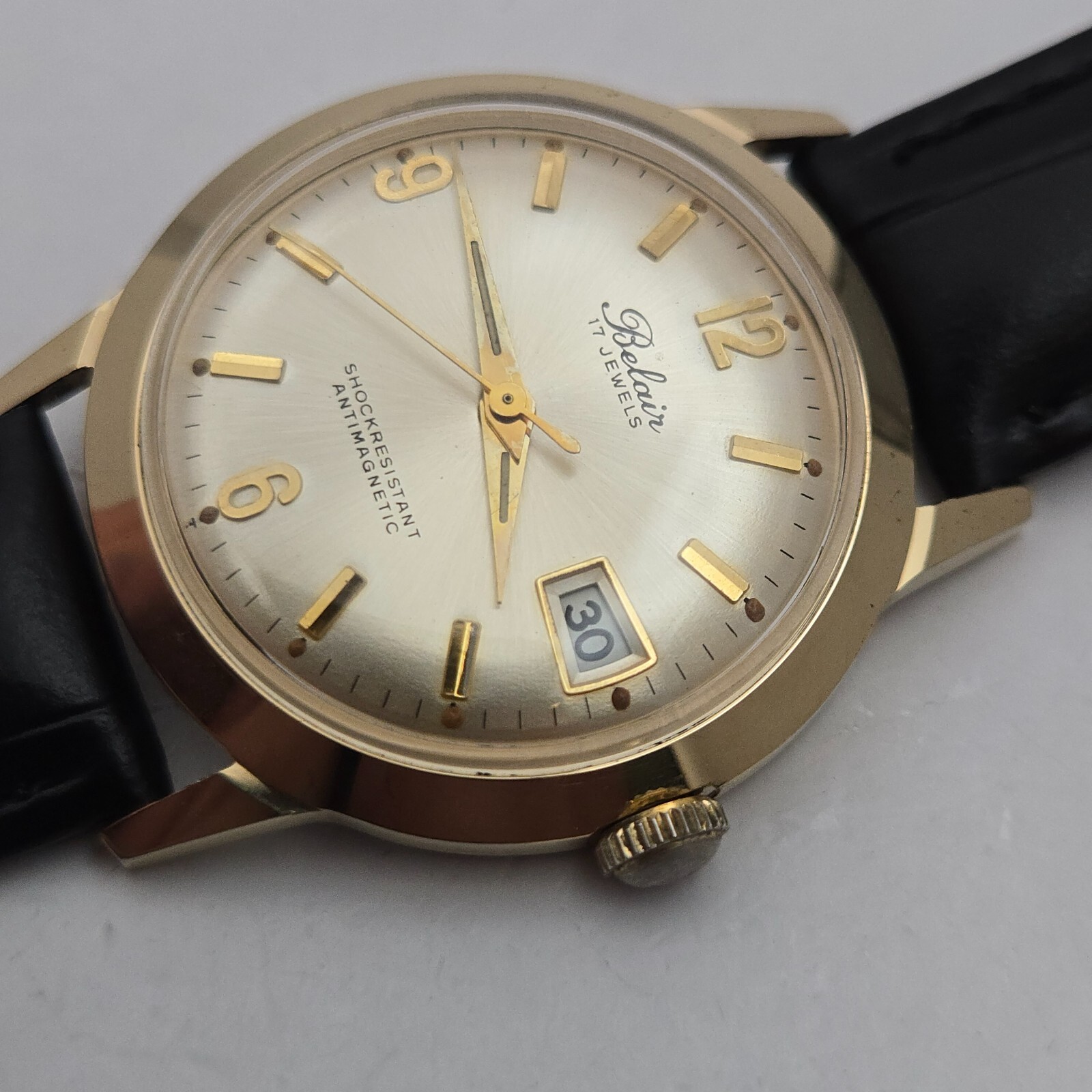 Vintage BELAIR men’s manual wind watch France Lorsa P75 17Jewels DATE 1960s