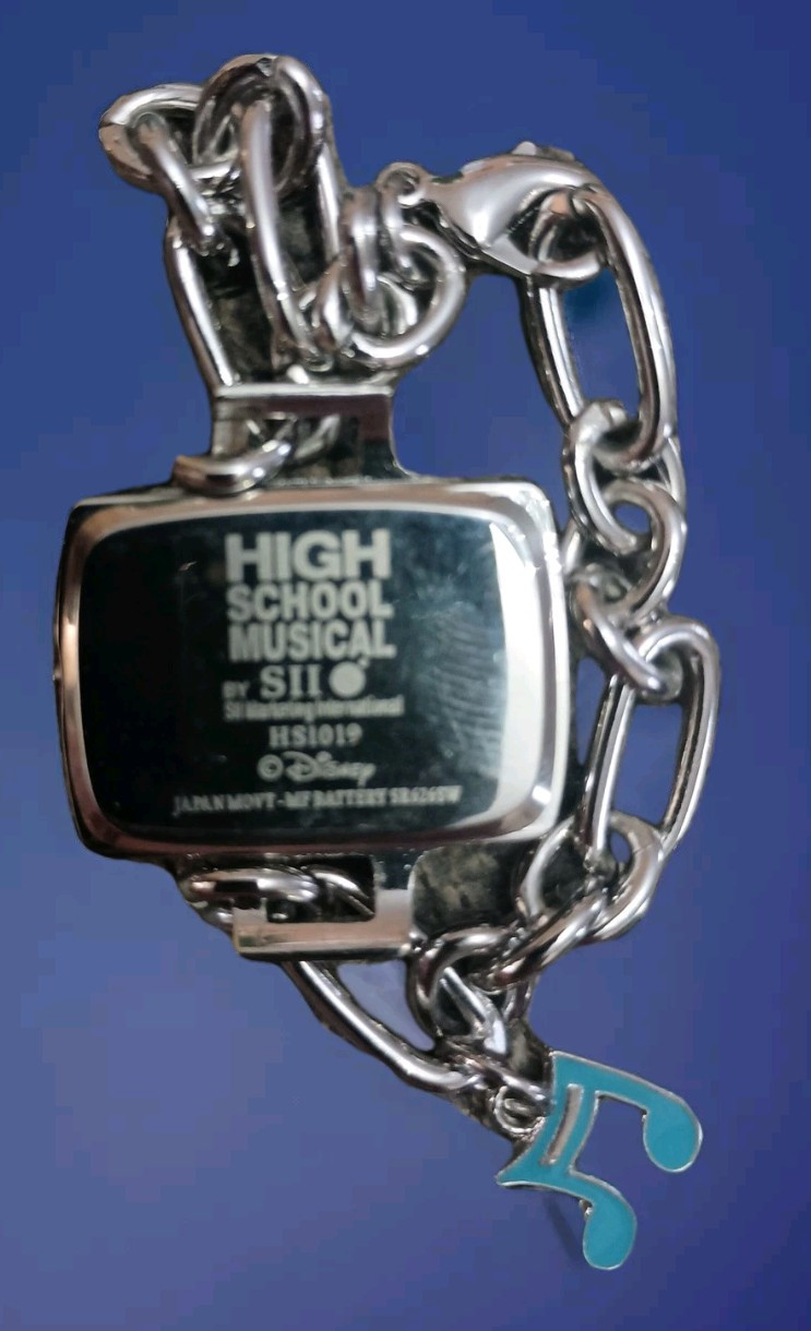 Silver Tone High School Musical Watch Bracelet With Music Note Charm RARE!! New