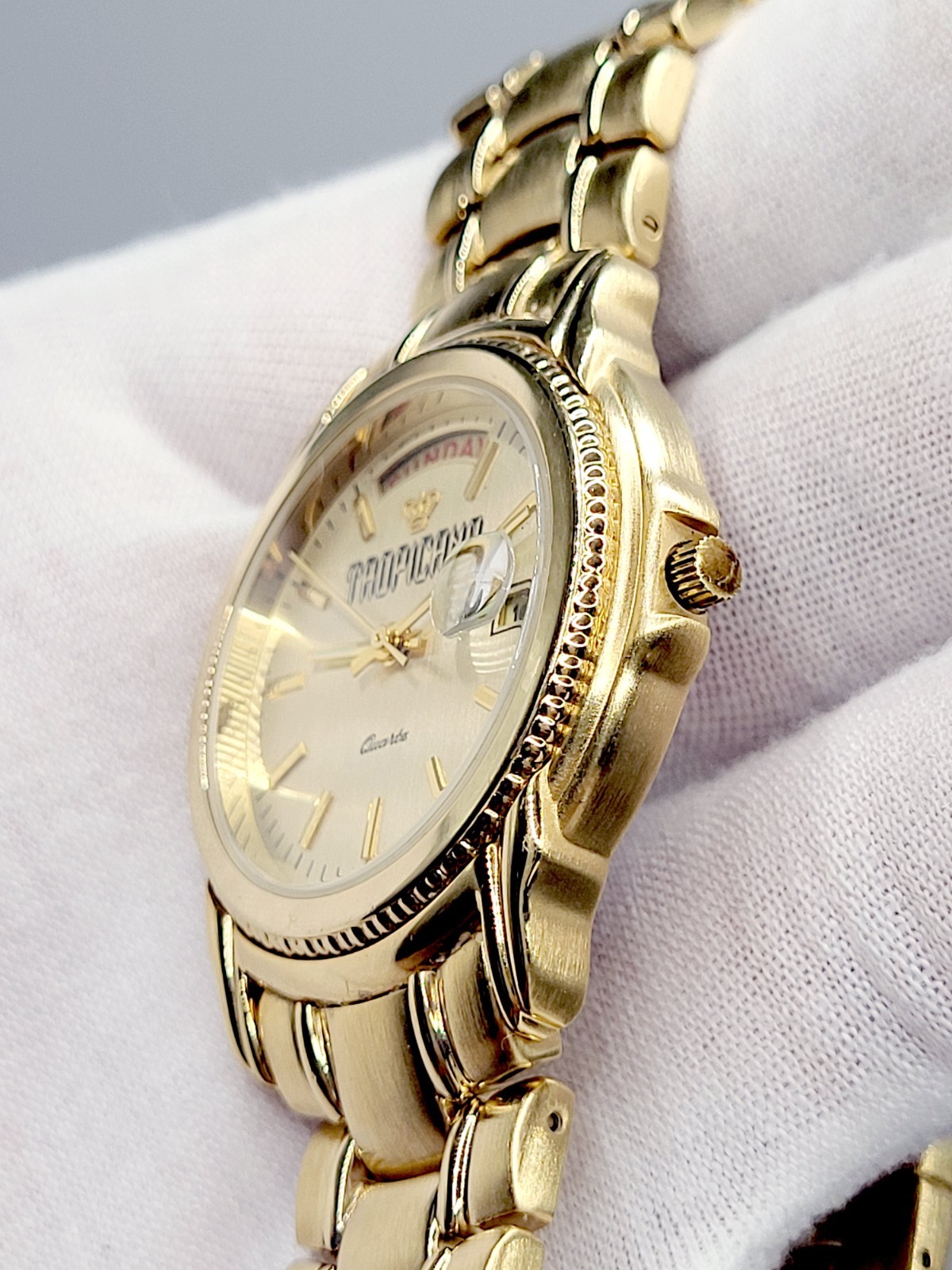 Jules Jurgensen Tropicana Watch 1980’s [New] 35mm Unisex Day-D Date New Battery