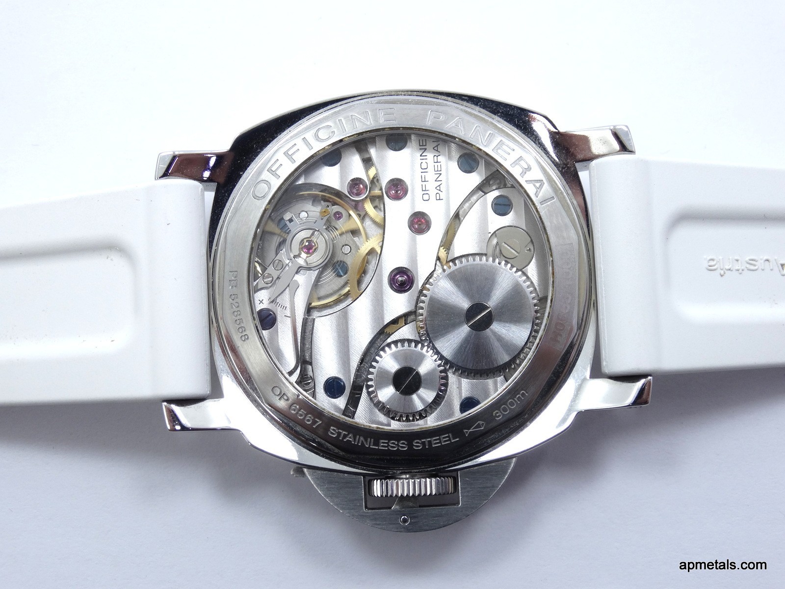 PANERAI Luminor MARINA PAM00113 OP6567 WHITE DIAL White Rubber Band H0668/1000