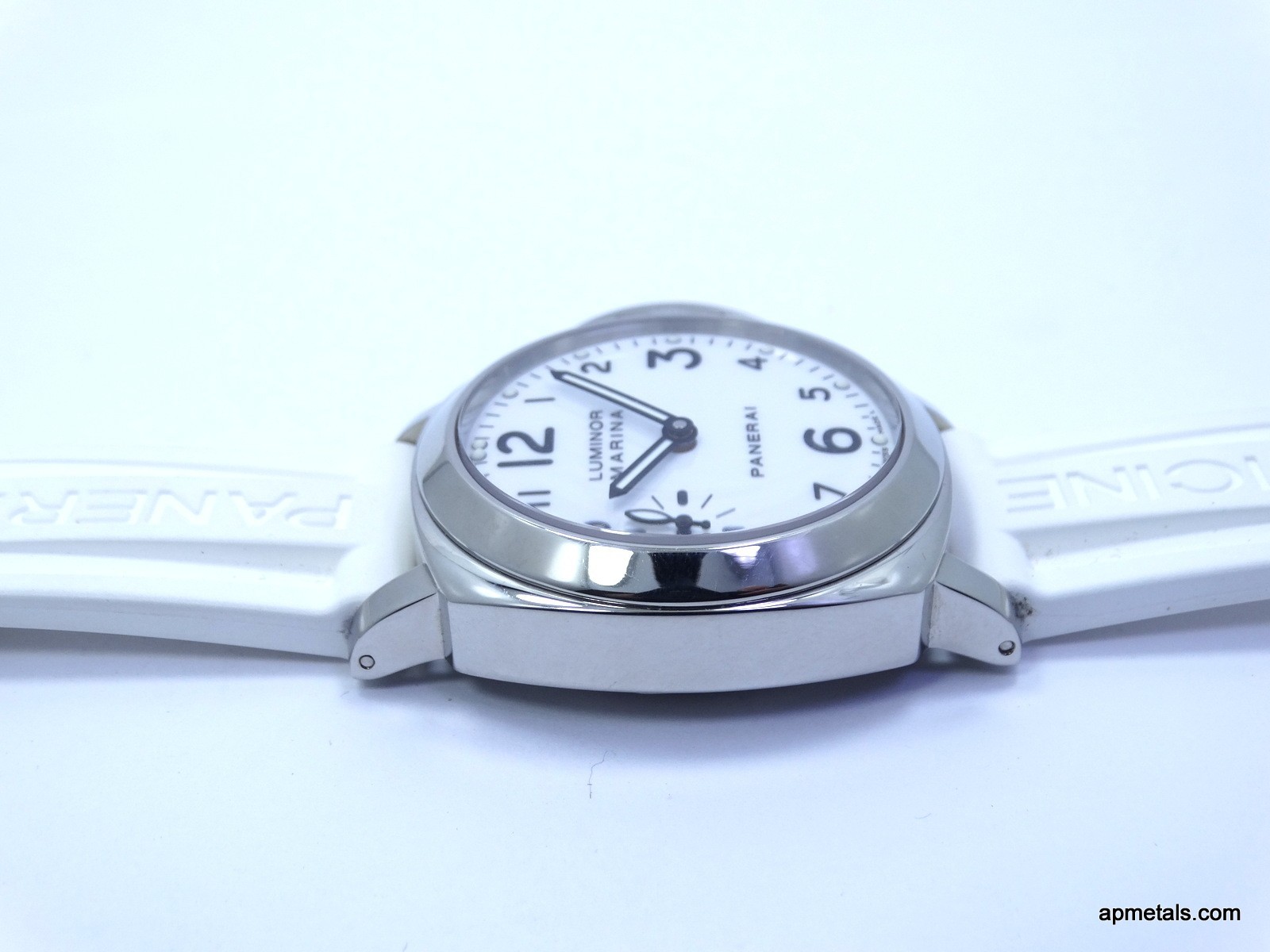 PANERAI Luminor MARINA PAM00113 OP6567 WHITE DIAL White Rubber Band H0668/1000
