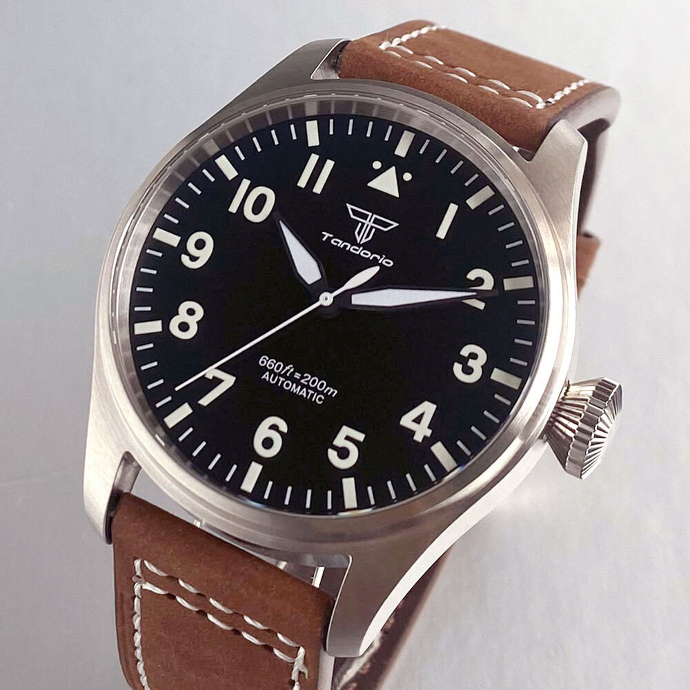 Luxury Tandorio 20ATM Diver Pilot 43mm NH35 PT5000 Automatic Men Watch Sapphire