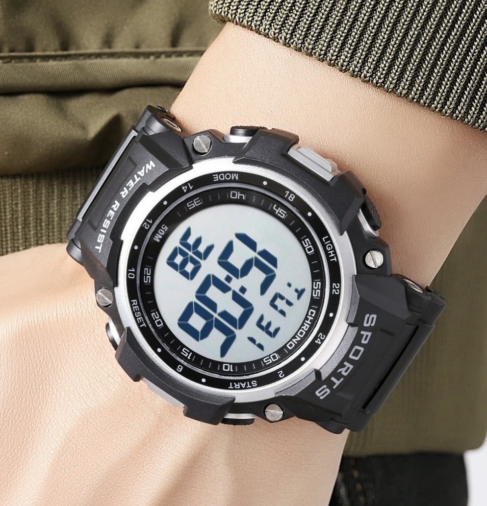 George Men’s Digital Sport Wristwatch Plastic Strap