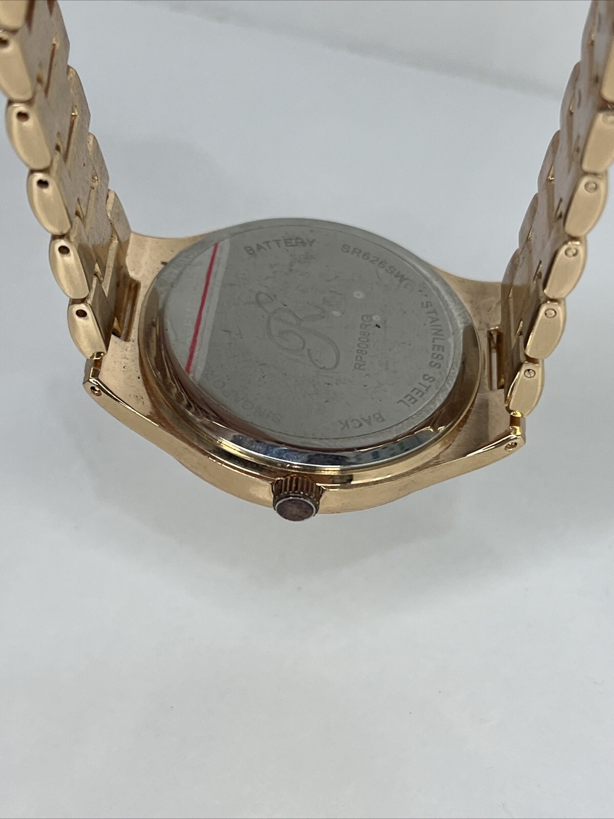 Rampage Women’s Quartz Watch Rose Gold 38mm Case Rhinestone Bezel- New Battery