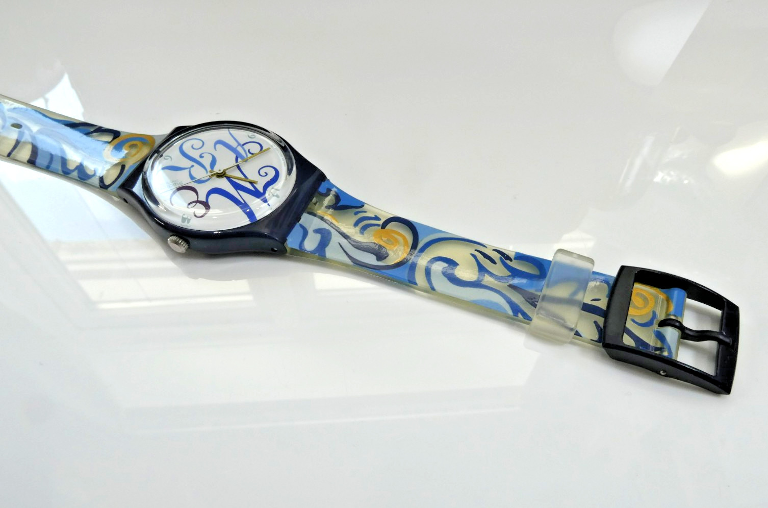 A Superb 1993 SWATCH WATCH GN128 ALGARVE Mint Cond Box Papers New Batt Works
