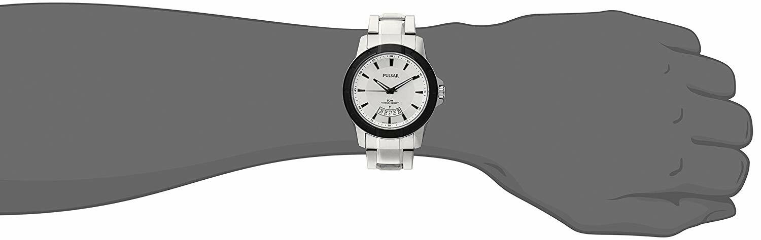 Pulsar Men’s PS9275 On The Go Analog Display Japanese Quartz Silver Watch