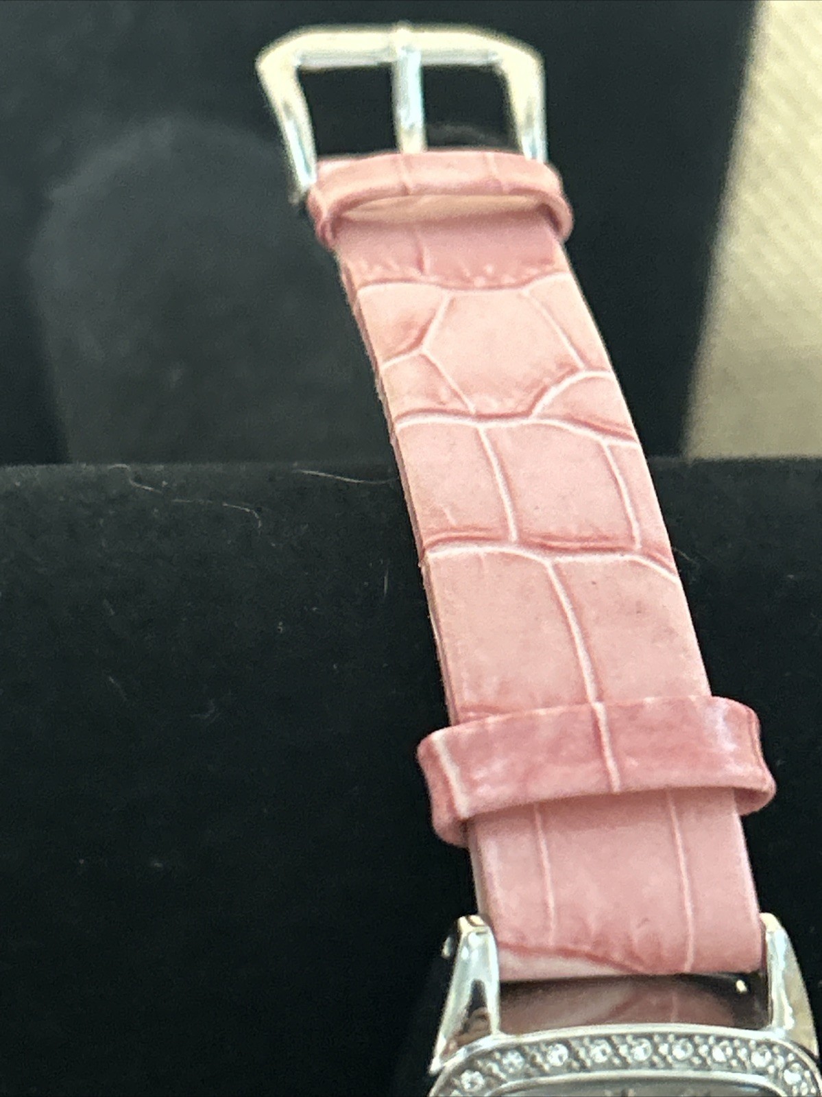 NEW Fossil F2 Watch Date Gem Set Bezel Pearl Dial Quartz Analog ES-1013 Women’s