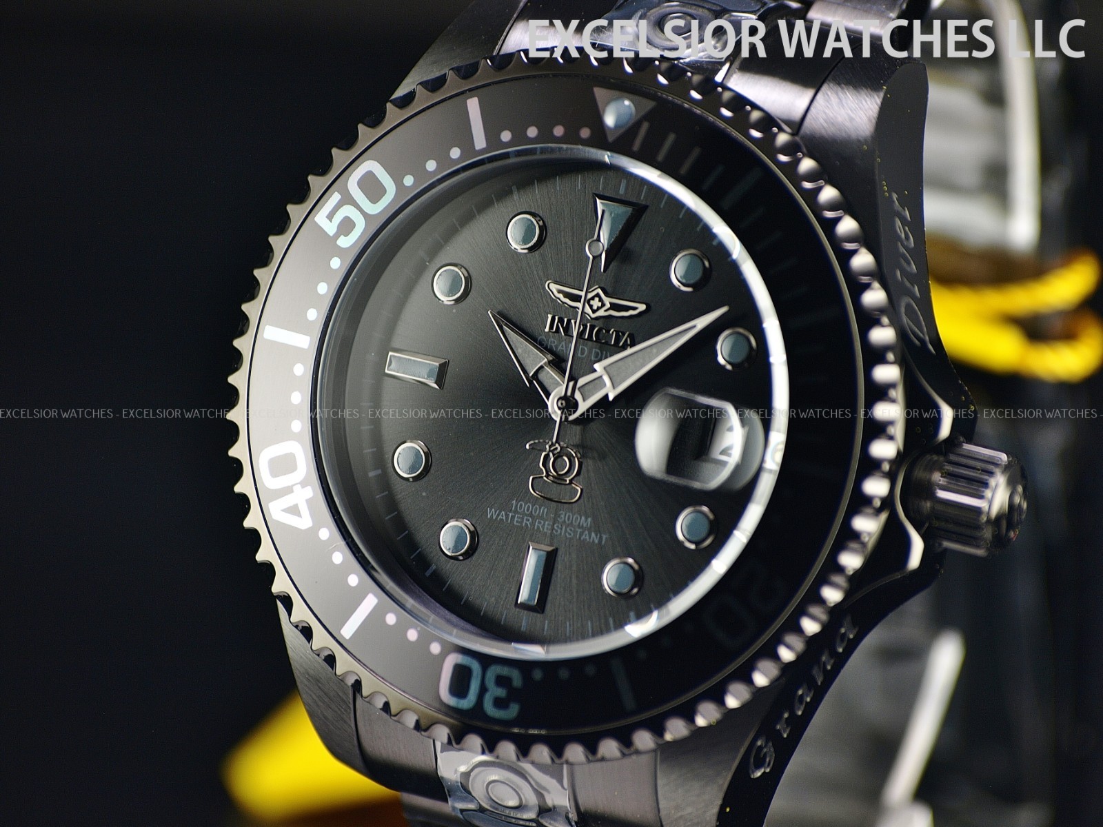 New Invicta 47mm Grand Diver NH35A Automatic Men’s All Black Combat Watch RARE