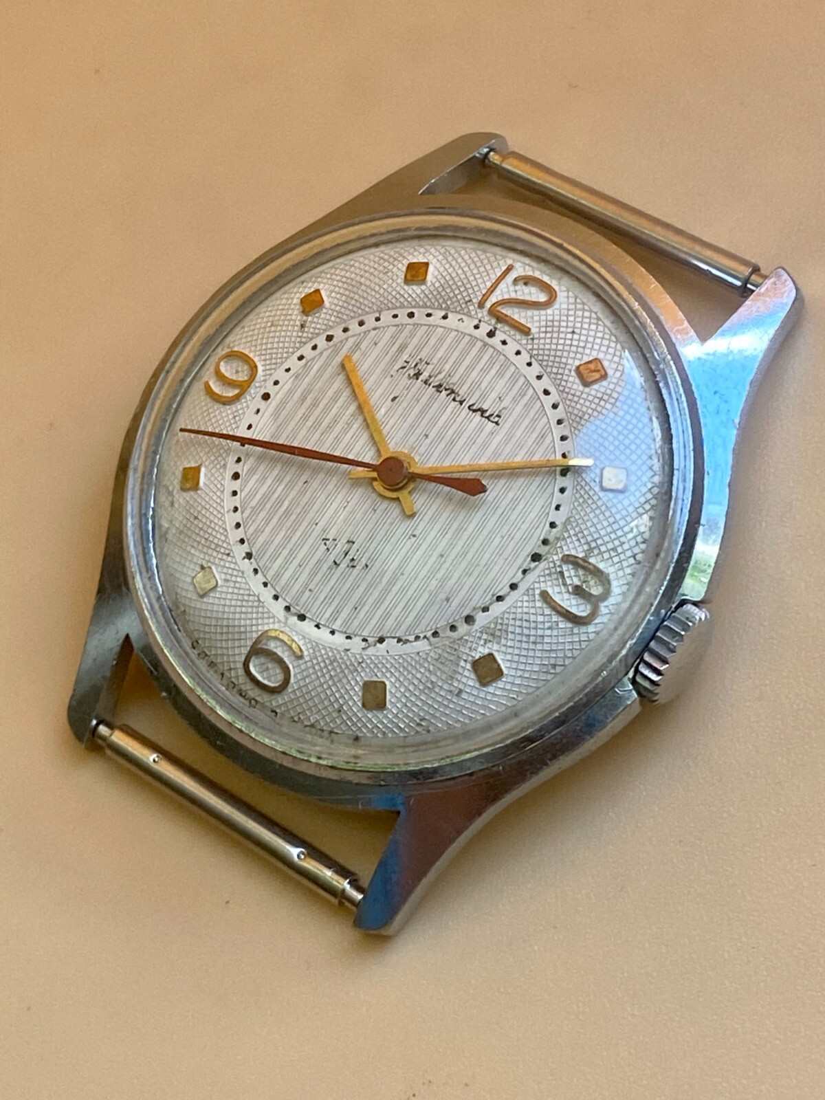 Rarest Soviet BALTIKA Guilloch dial Raketa brand USSR watch 21J 1960s