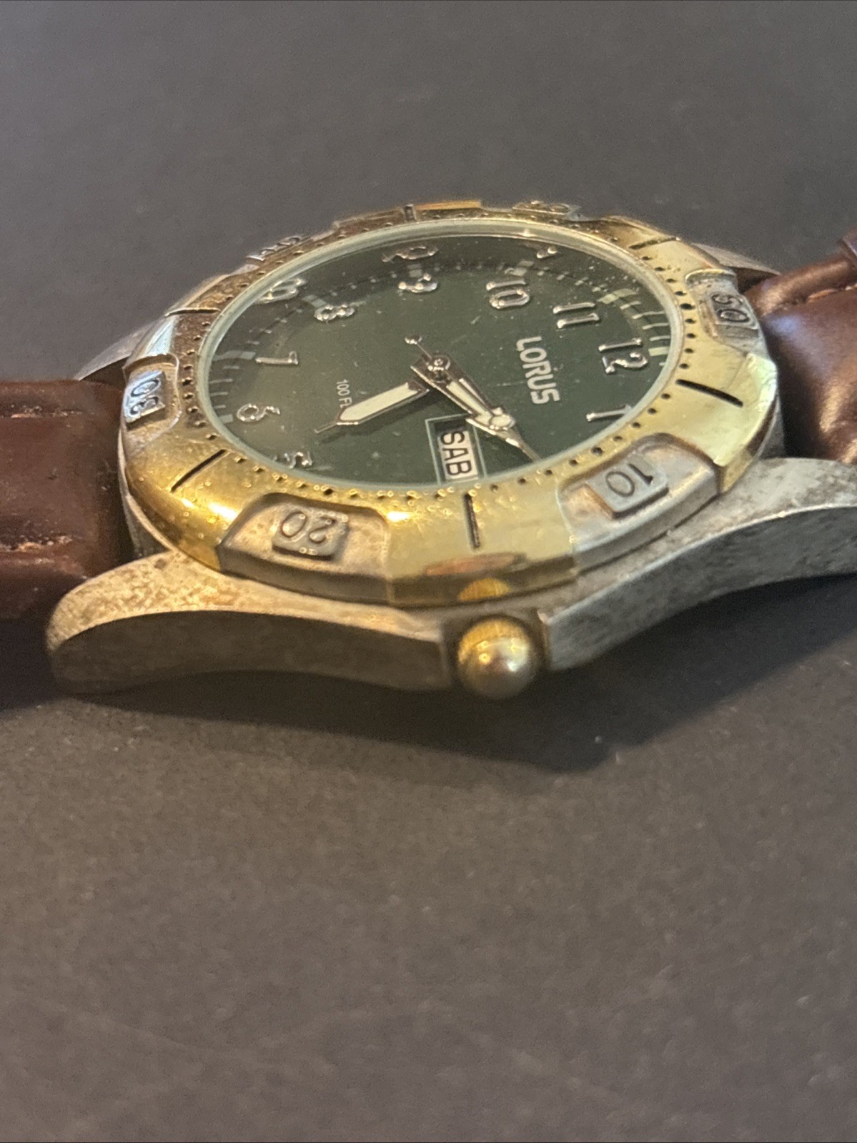 Lorus By Seiko Day-Date 100 Feet Watch Men’s For Parts-Repair-Restoration As Is