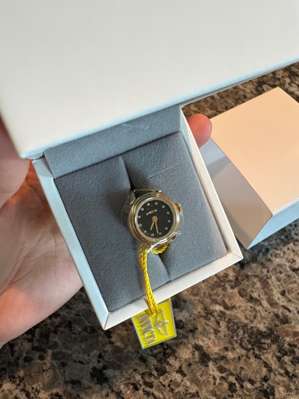 Invicta Angel Lumalink Women’s Ring Watch – 17.5mm, Gold