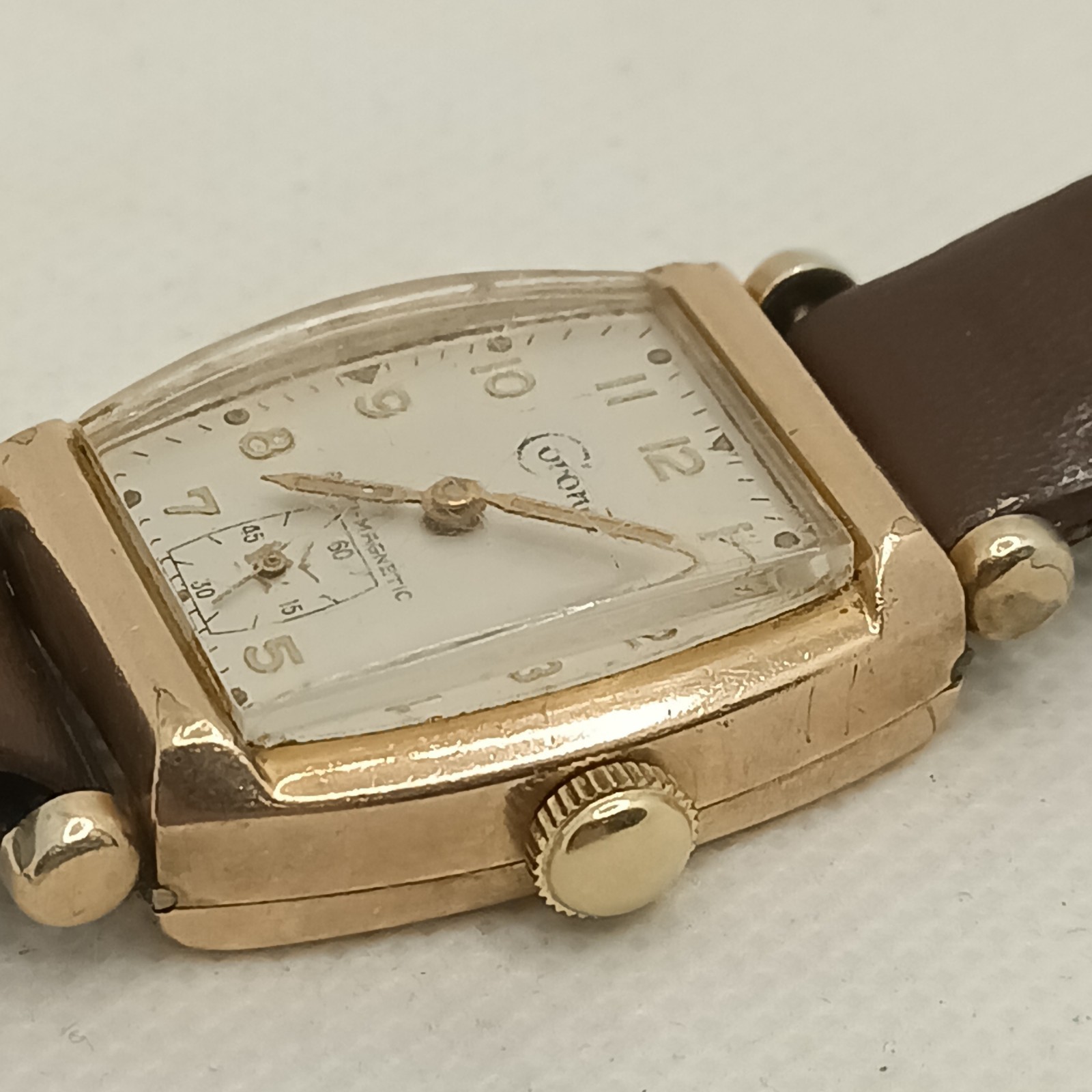 Coronet Handley Gold Filled Anti magnetic Vintage Manual 12 Hour Collectable