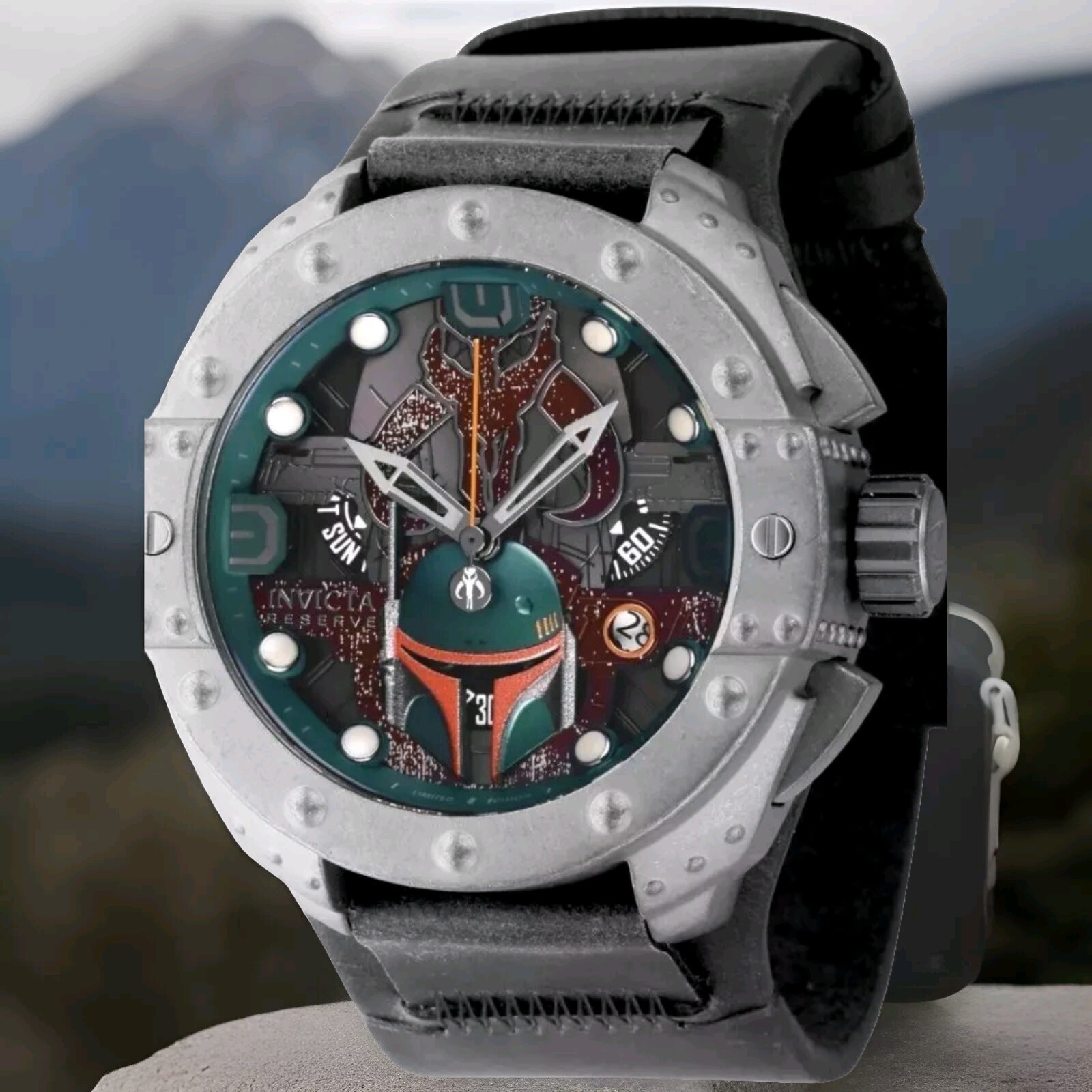 NEW INVICTA 39754 STAR WARS BOBA FETT SWISS CHRONOGRAPH STEEL LIMITED 52MM