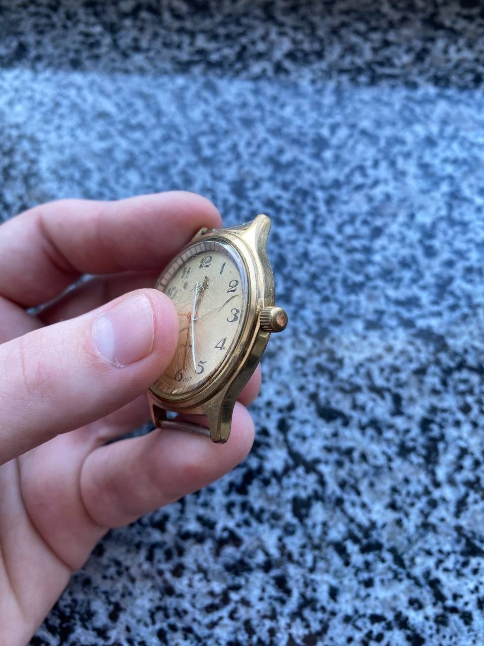 Vintage Luch Watch Soviet USSR mechanical Wristwach Rare Gold Plated AU