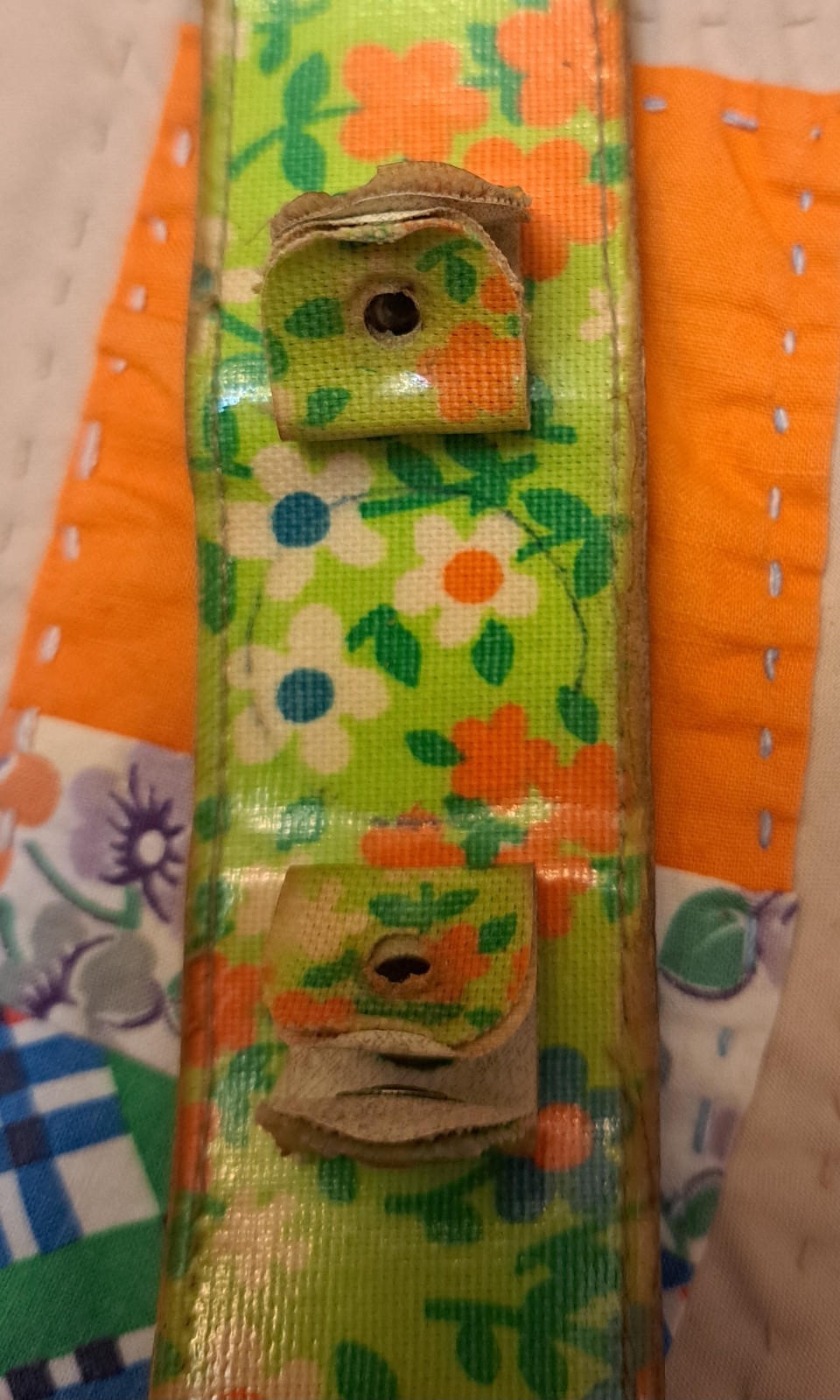 Vtg 60s Webster Watch Swiss Made Lime Green Mod Floral Diamond Tooled PARTS ONLY