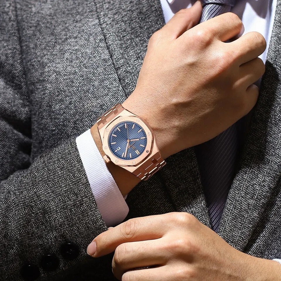 POEDAGAR Luxury Business Watch for Man Sport Stainless Steel Men Watch analog