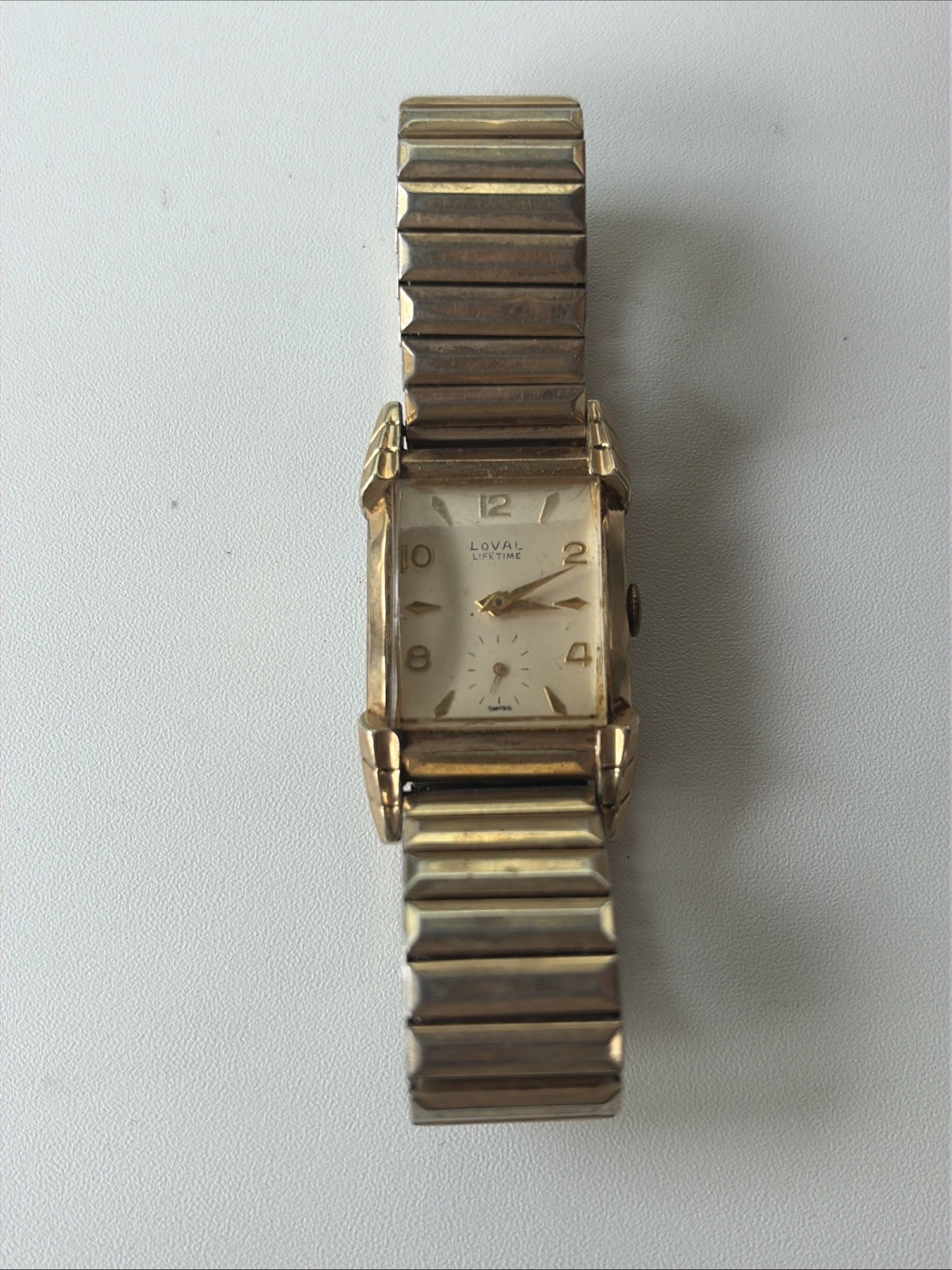Vintage Loval Lifetime Watch Mechanical Movement Diameter 1960s 10k Gold Plated